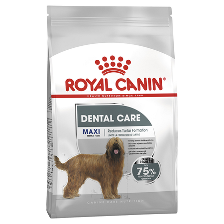 A package of Royal Canin Maxi dental card for dogs.